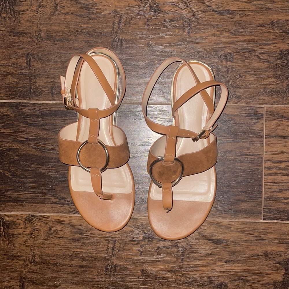 Aldo Size 7 Tan Sandals